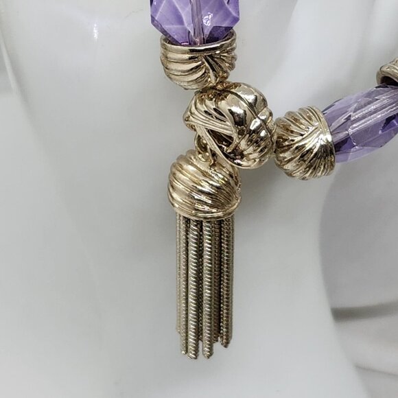 Mixed Bead Stretch Bracelet‎ Tassel - Picture 2 of 3